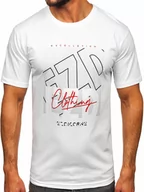 Koszulki męskie - Biały bawełniany t-shirt męski z nadrukiem Bolf 14748 - miniaturka - grafika 1