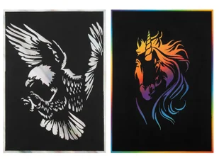 A4 SCRATCH & COLOUR W SZABLONACH 2 SZT, 2 WZORY - Przybory szkolne A4 SCRATCH & COLOUR W SZABLONACH 2 SZT, 2 WZORY - Przybory szkolne - miniaturka - grafika 3