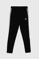 Spodnie i spodenki dla dziewczynek - adidas spodnie dresowe dziecięce kolor czarny z aplikacją - miniaturka - grafika 1