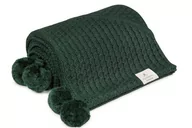 Koce i narzuty dla dzieci - My Memi, Kocyk bambusowy z kapturkiem, Bottle Green - miniaturka - grafika 1