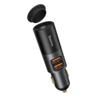 Ładowarki samochodowe - Ładowarka Samochodowa Baseus Share Together USB + 12V 120W Czarna Oryginalne akcesoria Baseus w MOBILE CITY - miniaturka - grafika 1