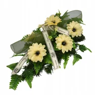 Sztuczne kwiaty - Wieniec pogrzebowy Wiązanka na pogrzeb Jasne Sztuczne kwiaty Pożegnanie - miniaturka - grafika 1