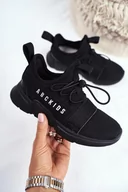 Buty dla dziewczynek - Sportowe Buty Dziecięce Młodzieżowe Czarne ABCKIDS B012310074 - Zazoo - miniaturka - grafika 1