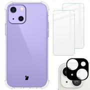 Etui i futerały do telefonów - Bizon Etui + 2x szkło + obiektyw Case Clear iPhone 13 Mini przezroczyste - miniaturka - grafika 1