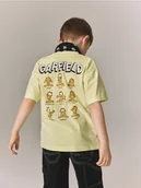 Koszulki dla chłopców - Reserved - Bawełniany t-shirt Garfield - jasnożółty - miniaturka - grafika 1