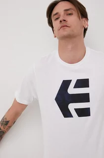 Koszulki męskie - Etnies t-shirt bawełniany kolor biały z nadrukiem - grafika 1