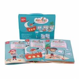 Teczka małego artysty z 3 książeczkami Apli Kids - Piraci - Zabawki kreatywne - miniaturka - grafika 1