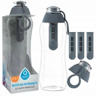 Butelki filtrujące - Butelka filtrująca Dafi Soft szara 0,3l + 4 filtry + nakrętka - miniaturka - grafika 1