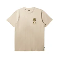 Koszulki męskie - Męska Koszulka z krótkim rękawem QUIKSILVER TROPICAL BREEZE AQYZT09562-THZ0 – Beżowy - miniaturka - grafika 1