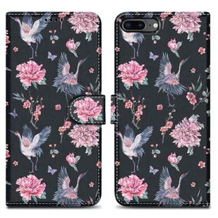 Etui Do Apple iPhone 7 PLUS / 7S PLUS / 8 PLUS Pokrowiec w Żuraw & Kwiat No. 9 Etui Case Cover Obudowa Ochronny Cadorabo - Etui i futerały do telefonów - miniaturka - grafika 1