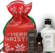 Zestawy kosmetyków męskich - Zestaw prezentowy dla brodacza marki Depot - szampon oraz olejek o zapachu imbiru i kardamonu - miniaturka - grafika 1