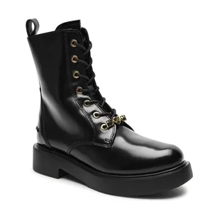 Love Moschino Skórzane botki CITY40 - Botki damskie - miniaturka - grafika 1