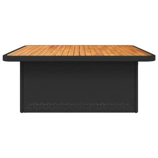 Stół ogrodowy, czarny, 110x110x71 cm, polirattan i akacja Lumarko! - Stoły ogrodowe - miniaturka - grafika 7