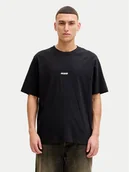Koszulki męskie - Jack & Jones T-Shirt Club 12289842 Czarny Relaxed Fit - miniaturka - grafika 1