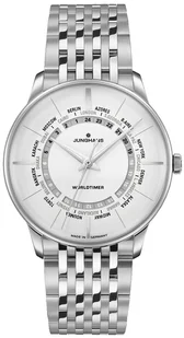 Zegarek Zegarek Junghans 27/3011.45 Meister Worldtimer 40mm - Zegarki męskie - miniaturka - grafika 1