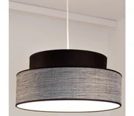 Lampy sufitowe - Żyrandol na lince GRACE 1xE27/60W/230V czarny/szary - miniaturka - grafika 1