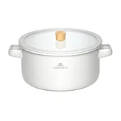 Garnki - Garnek GERLACH Natur Enamel 24 cm Biały - miniaturka - grafika 1