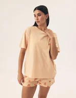 Piżamy damskie - Henderson Naranja - Dwucześciowa piżama, beżowa Wariant/Rozmiar: XL DOSTAWA 24h GWRANCJA - miniaturka - grafika 1