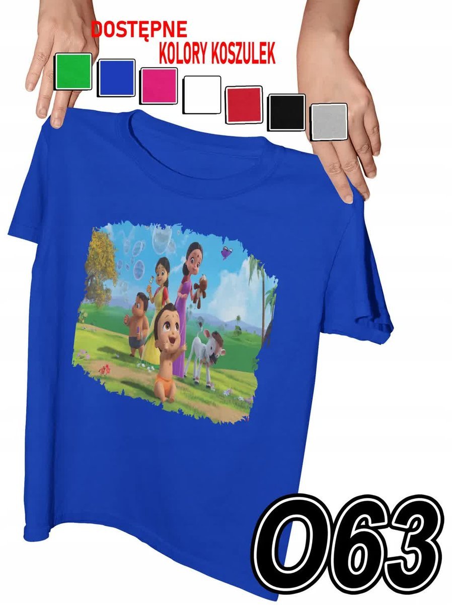 Koszulka Dziecięca Z Nadrukiem Mały Bheem Bajka - M 134-140
