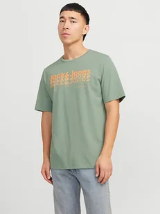 Jack & Jones Koszulka w kolorze zielonym - Koszulki męskie - miniaturka - grafika 1