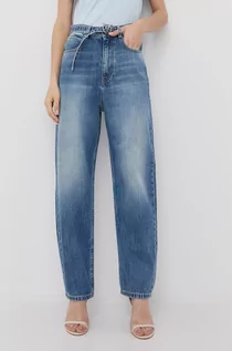 Spodnie damskie - Pinko jeansy damskie high waist - grafika 1