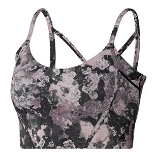 adidas Biustonosz sportowy do jogi Light-Support Magmau/Carbon/Print M - Biustonosze - miniaturka - grafika 1