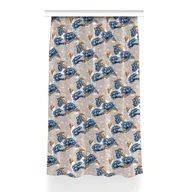 Zasłony - Gotowa zasłona na taśmę 150x240 Niebieskie kwiaty, Fabricsy - miniaturka - grafika 1