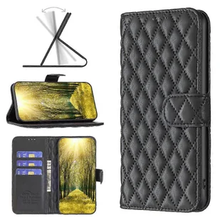 Do Galaxy A22 4G Diamond Lattice Wallet Skórzane etui na telefon z klapką Czarny - Etui i futerały do telefonów Do Galaxy A22 4G Diamond Lattice Wallet Skórzane etui na telefon z klapką Czarny - Etui i futerały do telefonów - miniaturka - grafika 1