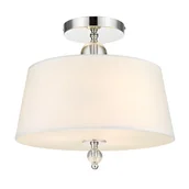 Lampy sufitowe - Lampa sufitowa Cancun z białym abażurem - miniaturka - grafika 1