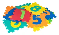Maty edukacyjne - Mata z 10 Puzzli dla dzieci 10m+ Wyjmowane cyfry + Pianka EVA + Składanie figur - miniaturka - grafika 1