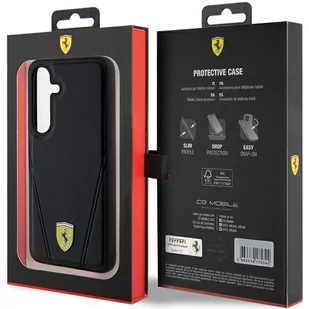Ferrari FEHMS24SP3BAK S24 S921 czarny/black hardcase Hot Stamp V Lines MagSafe - Etui i futerały do telefonów - miniaturka - grafika 4