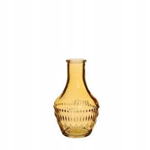 Szklany wazon świecznik 10 cm ocre - Świeczniki - miniaturka - grafika 1