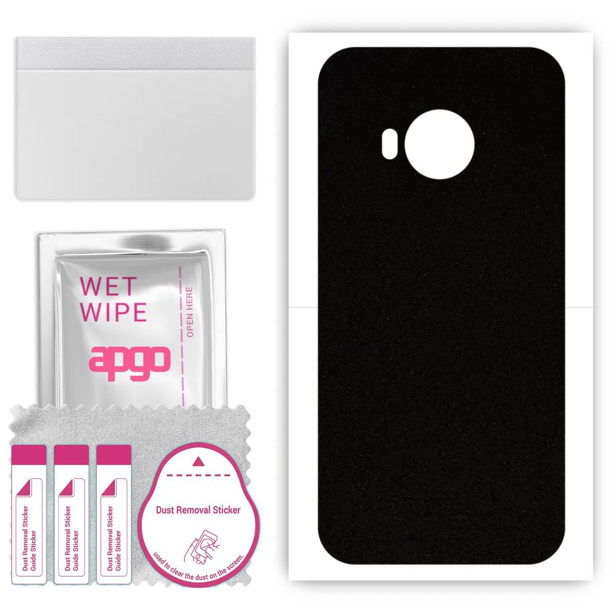 Folia naklejka skórka strukturalna na TYŁ Zamsz do HTC One S9 - Zamsz Czarny - apgo SKINS