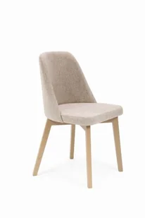 Flavio 1 krzesło tapicerowane beżowe nogi dąb sonoma - Krzesła - miniaturka - grafika 1