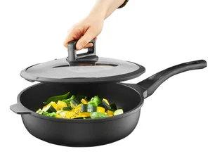 Patelnia głęboka z pokrywką Enzo 28 cm AMBITION 32858 - Patelnie - miniaturka - grafika 1