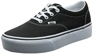 Sneakersy damskie - Vans Damskie sneakersy Doheny Platform, Czarny Canvas Black White 187, 37 eu - miniaturka - grafika 1