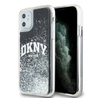Etui i futerały do telefonów - Etui DKNY Liquid Glitter Big Logo na iPhone 11 / Xr - czarne - miniaturka - grafika 1
