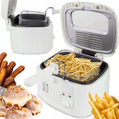 Frytownice gastronomiczne - Frytkownica olejowa Tradycyjna Frytownica Duża 2.5L 1800W Do Frytek Pączków - miniaturka - grafika 1