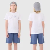 Spodenki damskie - Spodenki Chłopięce 4F Szorty Dresowe Niebieskie 4FJWSS25TSHOM600 Niebieski 122 - miniaturka - grafika 1