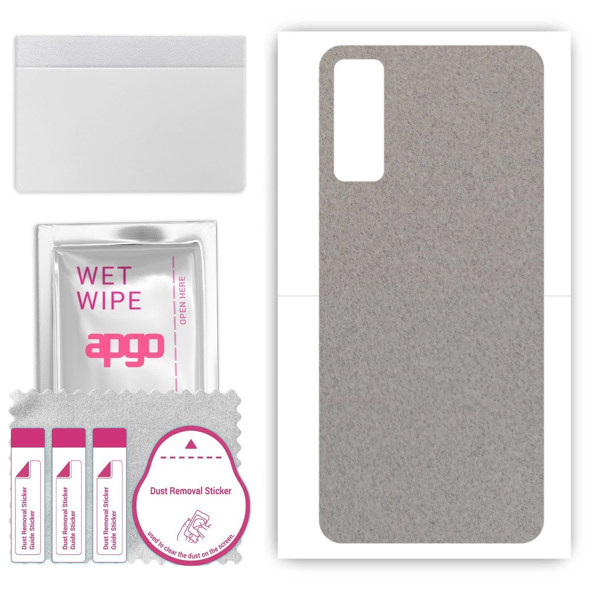 Folia naklejka skórka strukturalna na TYŁ Zamsz do Huawei Enjoy 20 Pro - Zamsz Szary - apgo SKINS