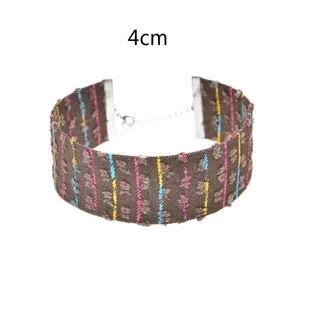 Choker kolor brązowy - Naszyjniki - miniaturka - grafika 1