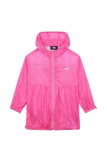 Kurtki i płaszcze dla dziewczynek - Karl Lagerfeld kurtka dziecięca kolor różowy - grafika 1