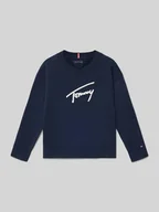 Swetry dla chłopców - Sweter z dzianiny o kroju regular fit z czystej bawełny model ‘VARSITY’ - miniaturka - grafika 1