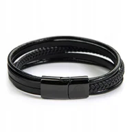 Bransolety męskie - Betlewski męska bransoletka skóra naturalna rzemyk pudełko - miniaturka - grafika 1