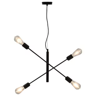vidaXL Żyrandol z żarówkami żarnikowymi, 2 W, czarny, E27 - Lampy sufitowe - miniaturka - grafika 1
