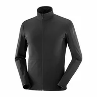 Bluzy sportowe męskie - Bluza Salomon Essential Lightwarm Deep Black - miniaturka - grafika 1