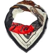 Apaszki i szaliki damskie - Karl Lagerfeld Chusta K/SIGNATURE | z dodatkiem jedwabiu - miniaturka - grafika 1