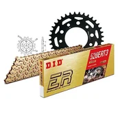 Części motocyklowe - Zestaw łańcuchów DID stal 520ERT2 / 100 zapięcie na klips do Honda CB N 400 ccm rok prod. 1983-1985 - miniaturka - grafika 1