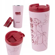Kubki termiczne - KUBEK TERMICZNY ANTYPOŚLIZGOWY RÓŻOWY 440ml NARUTO KITE - miniaturka - grafika 1