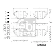 Klocki hamulcowe - Klocki hamulcowe - komplet FEBI BILSTEIN 179950 - miniaturka - grafika 1